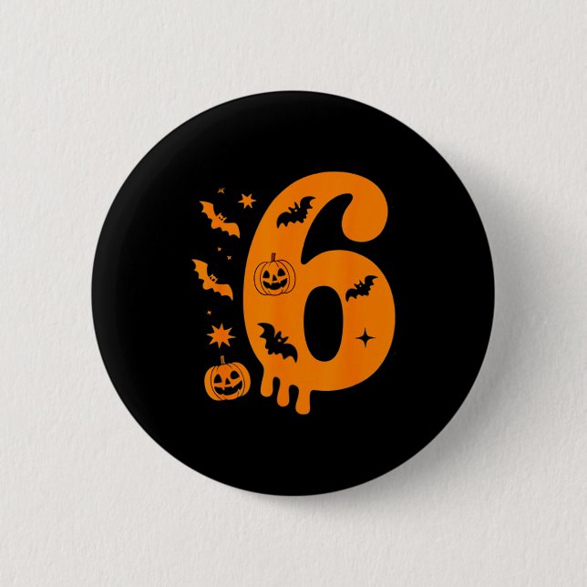 Nummer 6 Sechs Sieben 6 7 Meme Lustiges Design Paa Button (Vorderseite)