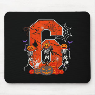 Nummer 6 Sechs Sieben Meme 6 7 Halloween Tanzender Mousepad