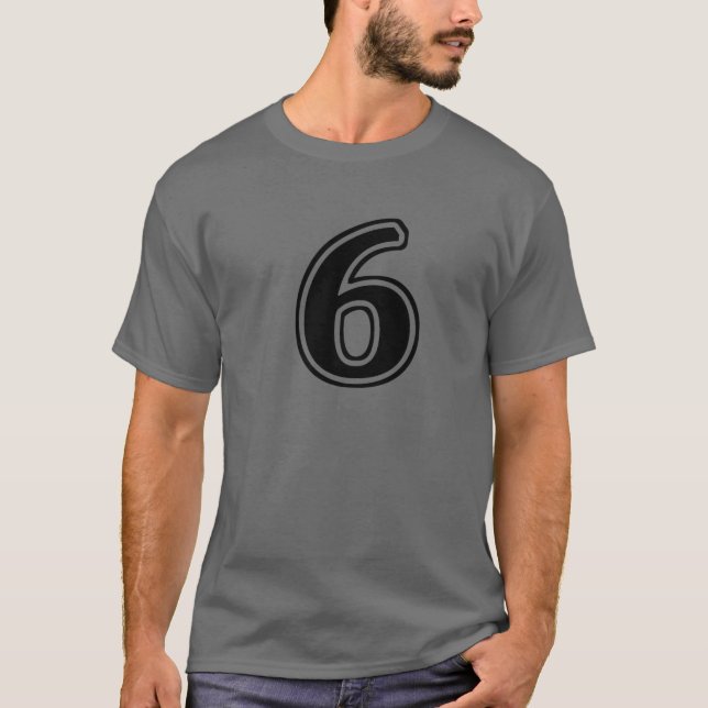 Nummer 6 Sechs Vorderseite T-Shirt (Vorderseite)