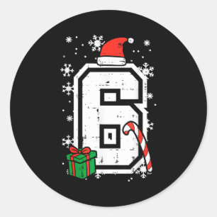 Nummer 6 Weihnachten 6 7 Xmas passend 67 Meme Männ Runder Aufkleber