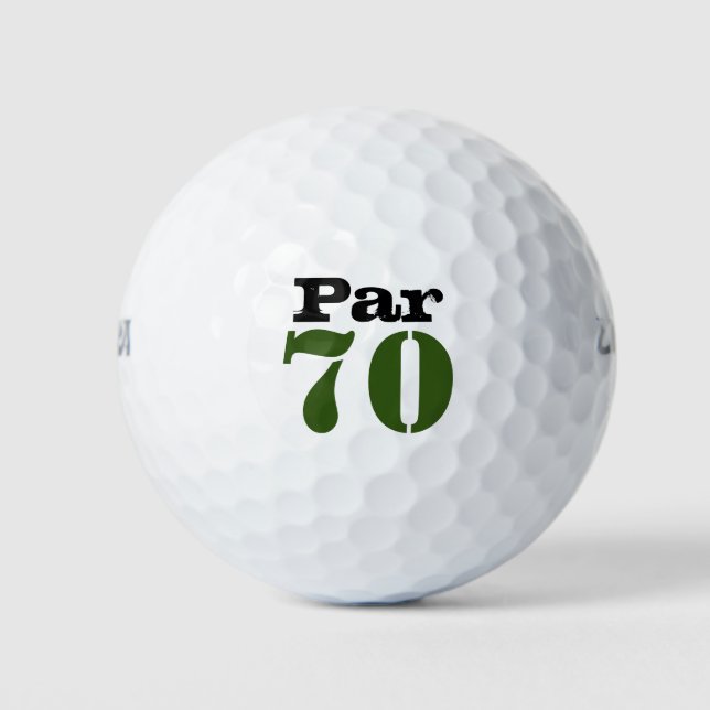 Nummer 70 Par Golfplatz für Golfer zum 70. Geburts Golfball (Vorderseite)