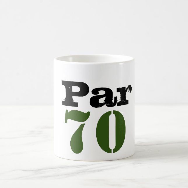 Nummer 70 Par Golfplatz zum 70. Geburtstag  Kaffeetasse (Mittel)