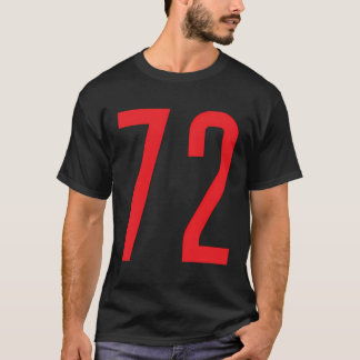 Nummer 72 Red Sports Fan Jersey T-Shirt