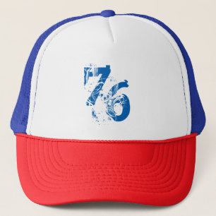 Nummer-76 Design Rot-Weiß-Farben USA Truckerkappe
