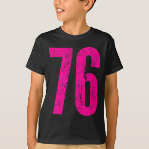 Nummer 76 Sportteam-Spieler im Vintage-Look T-Shirt