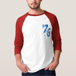 Nummer-76 T - Shirt Design Rot-Blau USA