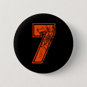Nummer 7 67 Meme Halloween-Kürbiskostüm passend Button