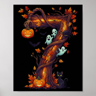 Nummer 7 67 Meme Halloween-Kürbiskostüm passend Poster