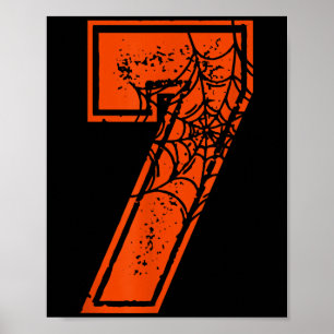 Nummer 7 67 Meme Halloween-Kürbiskostüm passend Poster