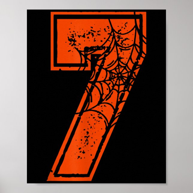Nummer 7 67 Meme Halloween-Kürbiskostüm passend Poster (Vorne)