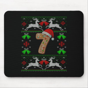 Nummer 7 67 Meme Lustiges Hässliches Weihnachten S Mousepad