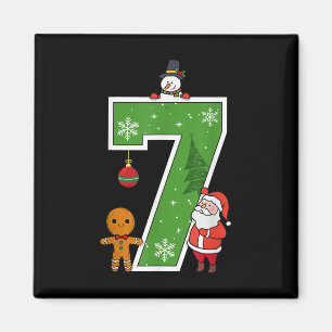 Nummer 7 67 Meme Paar-Pyjamas Weihnachten passend Magnet