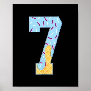 Nummer 7 Eis Drip 67 Meme Paar Halloween C Poster