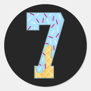 Nummer 7 Eis Drip 67 Meme Paar Halloween C Runder Aufkleber