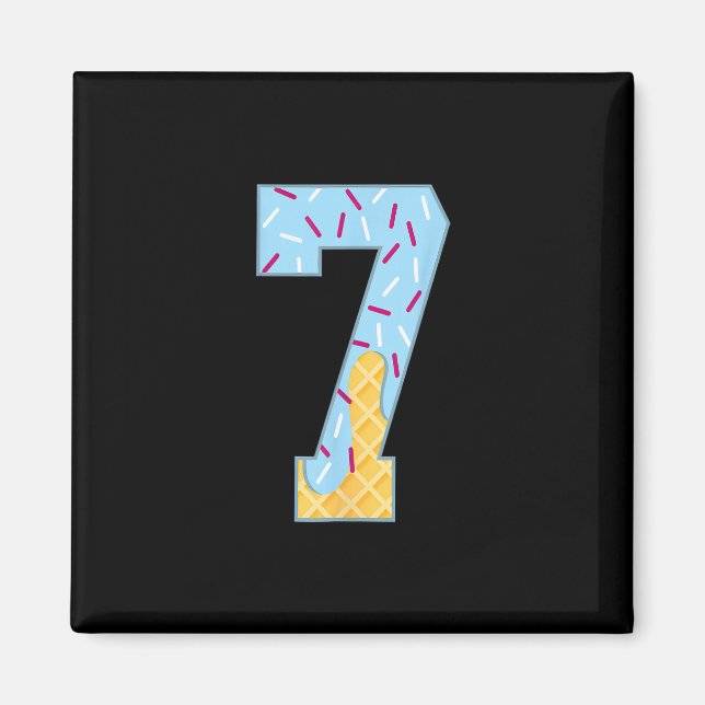 Nummer 7 Eiscreme-Tropf 67 Meme-Paar Halloween C Magnet (Vorne)