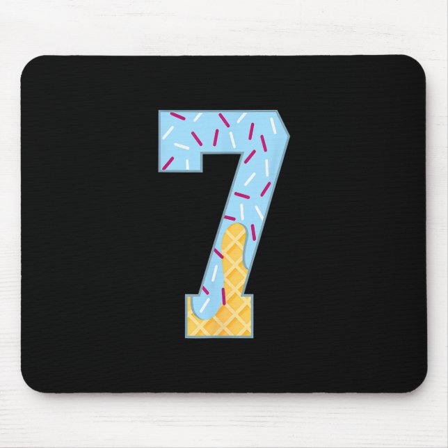 Nummer 7 Eiscreme-Tropf 67 Meme-Paar Halloween C Mousepad (Vorne)