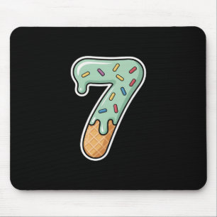 Nummer 7 Eiscreme-Tropf Sechs Sieben 67 Meme 7. Ge Mousepad