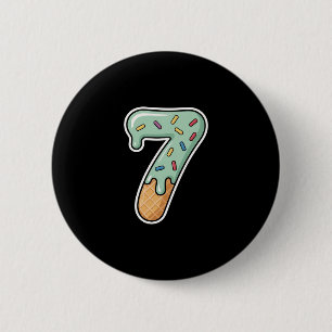 Nummer 7 Eiscreme tropft Sechs Sieben 67 Meme 7. G Button