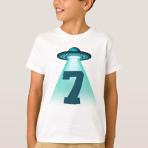 Nummer 7 Entführung Thema UFO Alien 7 Jahre Jungen