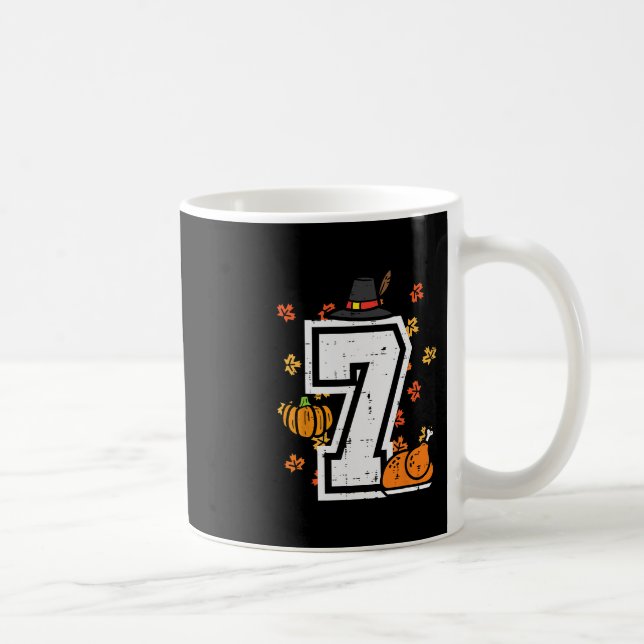 Nummer 7 Erntedankfest 6 7 passend 67 Meme Männer  Kaffeetasse (Rechts)