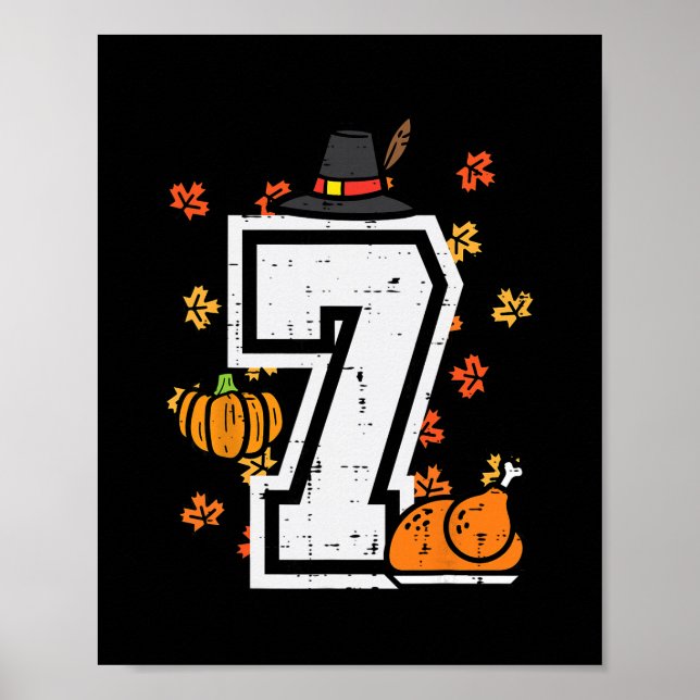 Nummer 7 Erntedankfest 6 7 Passend 67 Meme Männer  Poster (Vorne)