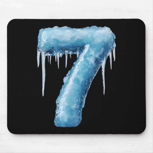 Nummer 7 Fire Ice Nummer Sechs Sieben Meme 67 Alph Mousepad (Vorne)