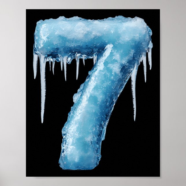 Nummer 7 Fire Ice Nummer Sechs Sieben Meme 67 Alph Poster (Vorne)