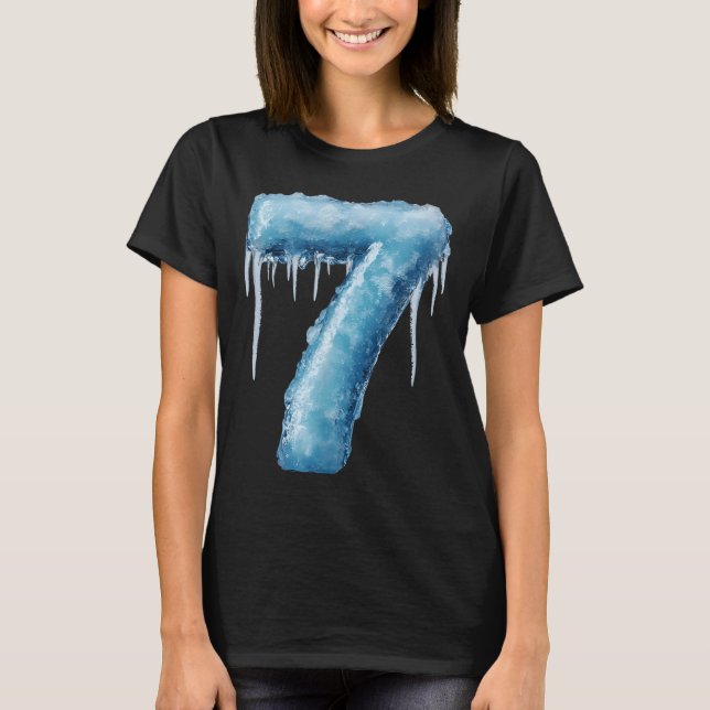 Nummer 7 Fire Ice Nummer Sechs Sieben Meme 67 Alph T-Shirt (Vorderseite)