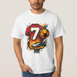 Nummer 7 Fußball-T-Shirt - Bold Jersey Vibes Shirt