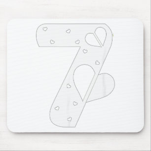 Nummer 7 Herzen Liebe 67 Paar passendes Weihnachte Mousepad