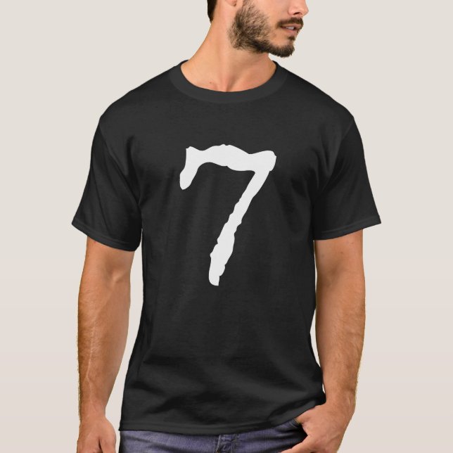 Nummer 7 - Lucky Number Sieben T-Shirt (Vorderseite)