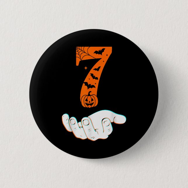 Nummer 7 Matching 67 Meme Halloween Kostüm Männer  Button (Vorderseite)