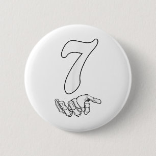 Nummer 7 Matching 67 Meme Halloween-Kostüm Männer Button