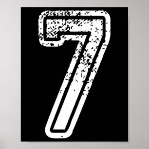Nummer 7 Matching 67 Meme Halloween Kostüm Männer Poster