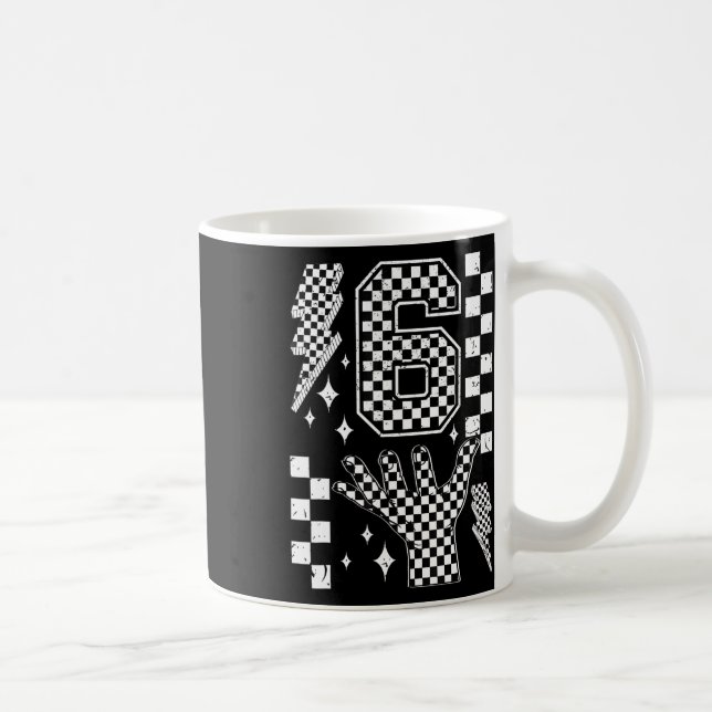 Nummer 7 Matching 67 Meme kariertes Kostüm Kinder  Kaffeetasse (Rechts)