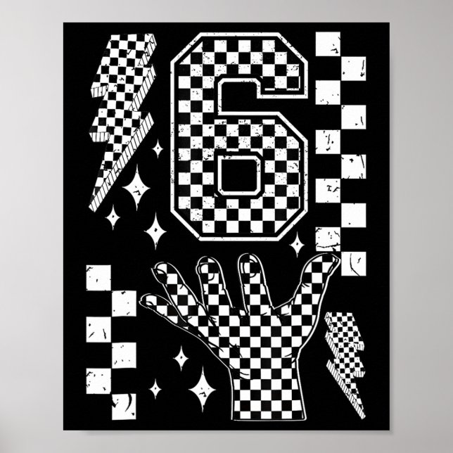Nummer 7 Matching 67 Meme Karo Kostüm Kinder  Poster (Vorne)