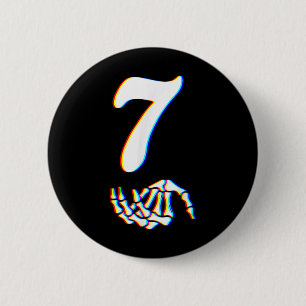 Nummer 7 Matching 67 Meme Skeletthand Halloween  Button