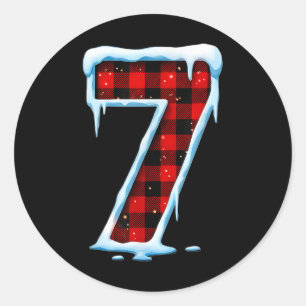 Nummer 7 Matching 67 Meme Weihnachtskostüm Männer  Runder Aufkleber