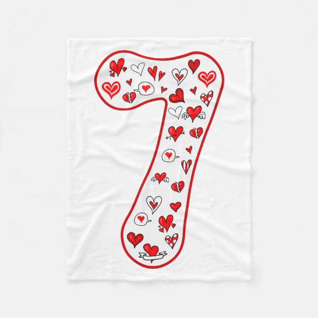 Nummer 7 Paar Kostüm Duo 67 Meme Six Seven Vale Fleecedecke (Vorderseite)