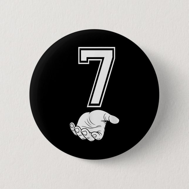 Nummer 7 passend 67 Meme Halloween-Kostüm Männer W Button (Vorderseite)