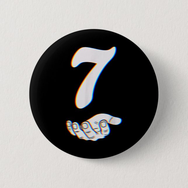 Nummer 7 Passend 67 Meme Halloween-Kostüm Männer W Button (Vorderseite)