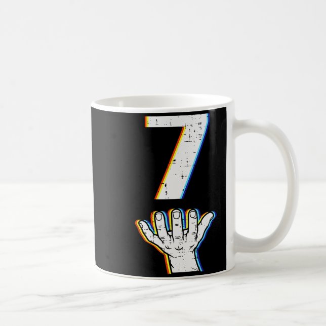Nummer 7 passend 67 Meme Halloween-Kostüm Männer W Kaffeetasse (Rechts)
