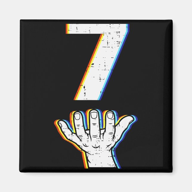Nummer 7 passend 67 Meme Halloween Kostüm Männer W Magnet (Vorne)