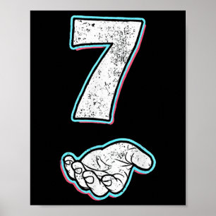 Nummer 7 passend 67 Meme Halloween-Kostüm Männer W Poster