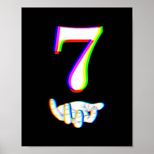 Nummer 7 passend 67 Meme Halloween-Kostüm Männer W Poster