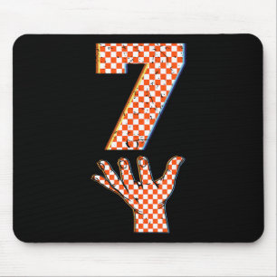 Nummer 7 passend 67 Meme kariert Halloween-Kostüm Mousepad