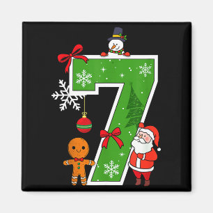 Nummer 7 passend 67 Meme Weihnachtskostüm Männer W Magnet