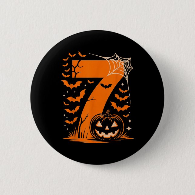 Nummer 7 passend zu 67 Meme Halloween-Kostüm Männe Button (Vorderseite)