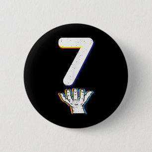 Nummer 7 passend zu 67 Meme Halloween-Kostüm Männe Button