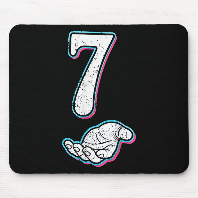 Nummer 7 passend zu 67 Meme Halloween-Kostüm Männe Mousepad (Vorne)